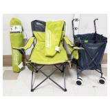 (2) Coleman Bag Chairs & Versa Cart