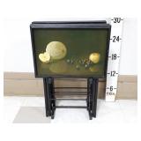 Set Of 4 Artex Table TV Trays w/Stand