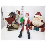 Wooden Santa Holiday Decorations