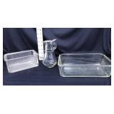 Clear Glass Salt Box, Syrup Dispenser & Baking