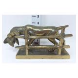Brass Hunting Dog Figurine - Part of Tail Missing