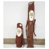 (2) Dock Post Painted Santa
