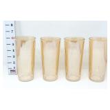 (4) Peach Luster Drinking Glasses