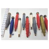 (11) Vintage Wood Textile Bobbin Spools