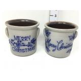 (2) Salmon Falls Stoneware Dover, NH Christmas