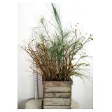 Primitive Wooden Box w/Sticks