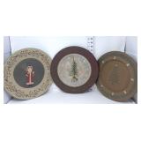 (3) Painted Plates by Donna White