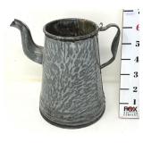 Enamelware Gooseneck Coffee Pot - Missing Lid