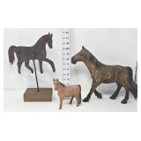 (3) Horse Figurines