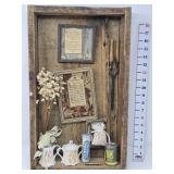 Wooden Show Box w/Contents