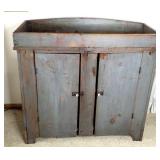 Periwinkle Painted Dry Sink