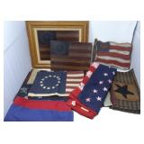 Patriotic Flag Table Runners, Distressed Flag,