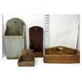(4) Wooden Wall Displays
