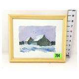 Barn House Watercolor Painting by Adams ï¿½99