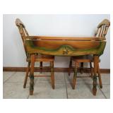 Child's Antique Drop Leaf Table w/2 Matching