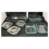(7) Clear Glass Pyrex Dishes
