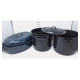 (1) Roasting Pan & Pot w/Strainer