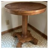 Round Wood Table w/Pedestal Base