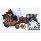 Raggedy Ann Halloween Doll, Pull Toy, Boo Towel &