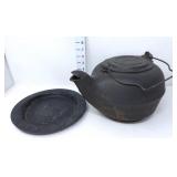Cast Iron Kettle & Plate