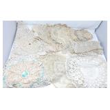 Variety of Doilies, (1) Tablecloth & Runner