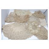 Variety of Beige Doilies