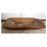 Hand Carved Wooden Dough Bowl