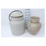Stoneware Canning Jar & Snuff Jar