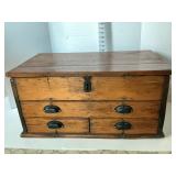 Wooden Chest w/3 Drawers