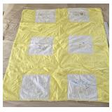 Hand Embroidered Baby Quilt (It show fraying &