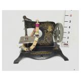 Vintage Lindstrom Toy Sewing Machine with Spools