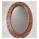 Oval Mirror w/Cutout Hearts 31'X 21'