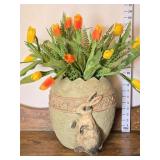 Easter Egg Planter w/Tulip Arrangement