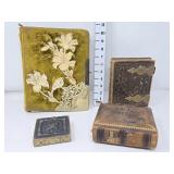 (4) Victorian Photo Albums w/Photos &