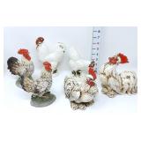 (6) Chicken Figurines