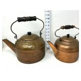 (2) Copper Tea Kettles