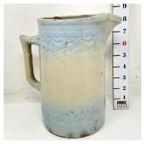 Blue & White Cherry Band Stoneware Pitcher