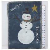Snowman Painted on Slate