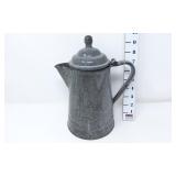 Gray Mottled Enamelware Coffee Pot