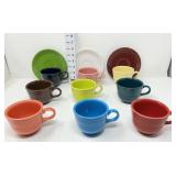 (9) Fiesta Mugs & (3) Saucers