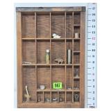 Wooden Drawer Shadow Box w/Miniatures