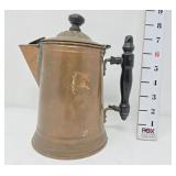 Rome Metal Ware Small Copper Coffee Pot w/Wood