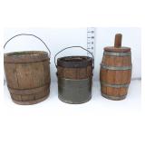 Rustic Wooden Buckets & Barrel
