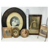 )6) Framed Photographs of Children & Adults