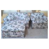 Sealy - Floral Love Seat, Chair & Ottoman