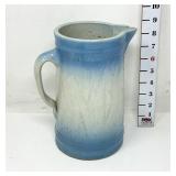 Blue & White Cattails Stoneware Pitcher