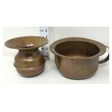 (2) Brass Pots