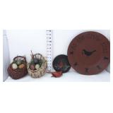 Hanging Bird Nests, Bird Plates & Cardinals