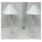 2 Small Rechargeable LED Table Lamps - Not Tested