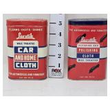 (2) Las-stik Wax Treated Polishing Cloth Tins